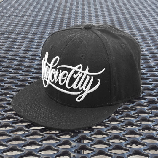 Script Logo Flat Brim Snapback Hat (Original)